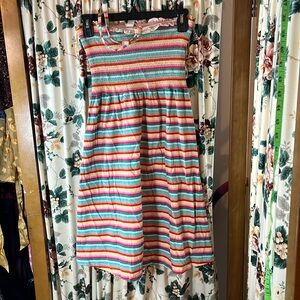 H & M Striped Summer Dress Haulter